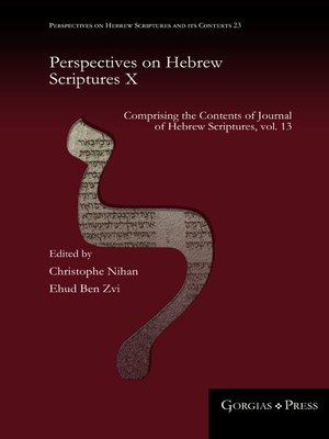 cover image of Perspectives on Hebrew Scriptures X